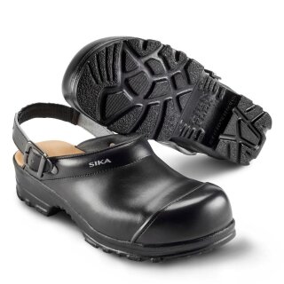 SIKA Footwear Flex LBS 8985 offener Clog mit Fersenriemen Schwarz Größe 44