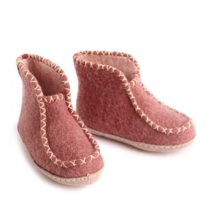 egos copenhagen Filz Hausschuhe Kids Boot Classic aus Schafwolle Dusty Rose