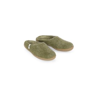 slip on simple rubber sole Moss Green